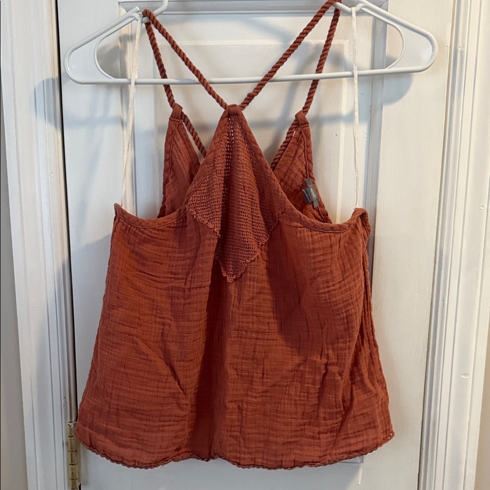 Aerie Rust Crisscross Tank Top